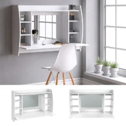 VICCO Wandschminktisch Max Frisiertisch Frisierkommode Schminktisch Weiß