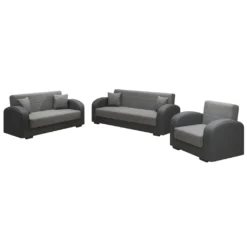 Inter Handels 3-2-1 Sofagarnitur Vera 3-teilig In Anthrazit | Moderne Couchgarnitur Mit Schlaffunktion Und Bettkasten -VIDAXL || HOMCOM Verkäufe ae5417a9bb8929107a5b51ed569ed60d