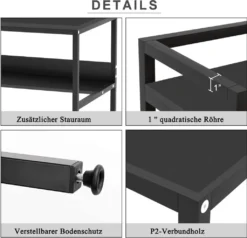 Dripex 136x60x111cm Holz Schreibtisch Mit Ablage Für Home Office (Schwarz) -VIDAXL || HOMCOM Verkäufe ae8f80d97e5f2e8810abcbedbc7257cc