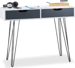 Relaxdays Schreibtisch Mit Schubladen