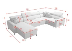 Ecksofa Mit Schlaffunktion Latina U-Form Bettkasten Ottomane Links -VIDAXL || HOMCOM Verkäufe b05ca2faaf23940c3f9b4c385c062311