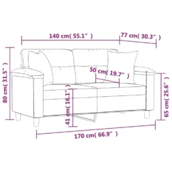 VidaXL 2-Sitzer-Sofa Mit Kissen Taupe 140 Cm Mikrofasergewebe 11 VidaXL 2-Sitzer-Sofa Mit Kissen Taupe 140 Cm Mikrofasergewebe -VIDAXL || HOMCOM Verkäufe b0753bd5d666173a3181ec0085bf5cd8