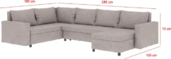 Selsey Wohnlandschaft FOXGLOVE - Schlafsofa In U-Form Cappuccino, Mit Ottomane Und Bettkasten, 285 Cm Breit -VIDAXL || HOMCOM Verkäufe b1990c6ad3de2f23d62e25b9c09fc98b