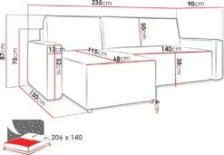 Mirjan24 Ecksofa Madryt, L-Form Couch Mit Bettkasten Und Schlaffunktion, Eckcouch Mit Bettfunktion (Farbe: Manila 02, Seite: Links) 13 Mirjan24 Ecksofa Madryt, L-Form Couch Mit Bettkasten Und Schlaffunktion, Eckcouch Mit Bettfunktion (Farbe: Manila 02, Seite: Links) -VIDAXL || HOMCOM Verkäufe b209272094e2b9eda97a7abac33cb853