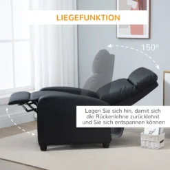 HOMCOM Massagesessel Relaxsessel Fernsehsessel Massagesofa Massagefunktion Liegefunktion Rückenlehne Mit Rückenlehne 2-Punkt-Massage PolyurethanSchaumstoff Schwarz 68 X 88 X 98 Cm -VIDAXL || HOMCOM Verkäufe b24c21e10e6b1c4f3a8f5f73472452c9