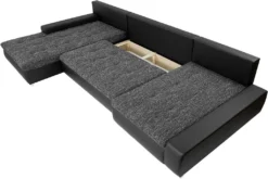 Mirjan24 Ecksofa Caro, U-Form Couch Mit Bettkasten Und Schlaffunktion, Polsterecke, Couchgarnitur Für Wohnzimmer (Soft 011 + Lawa 06) -VIDAXL || HOMCOM Verkäufe b29621d259fa9fadaf1d1d8f7412e58b