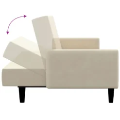VidaXL Schlafsofa 2-Sitzer Creme Samt -VIDAXL || HOMCOM Verkäufe b2b339de515321d3db64406e12f261e7