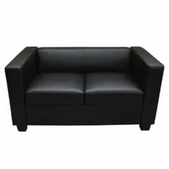VIDAXL || HOMCOM Verkäufe 26 2er Sofa Lille, Kunstleder Schwarz