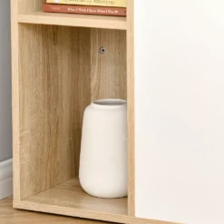 HOMCOM Schreibtisch Bücherregal Computertisch Bürotisch Mit Regale Arbeitstisch PC Laptop Tisch Großer Stauraum Spanplatte Metall Eiche+Weiß 115x 55x75 Cm -VIDAXL || HOMCOM Verkäufe b51226951139abec06d1eaf7d95a0690