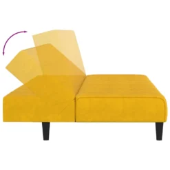 VidaXL Schlafsofa 2-Sitzer Gelb Samt -VIDAXL || HOMCOM Verkäufe b6a92e8d255d42f5e9375ceeb9807a3e