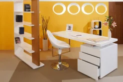 SalesFever Schreibtisch Inkl. Container 140 X 70 Cm| Hochglanz Lackiert | MDF-Holz | B 140 X T 70 X H 76 Cm | Weiß -VIDAXL || HOMCOM Verkäufe b6f46977b54d9985c38f63e232bae76f