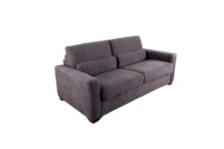 Fornera F60 Schlafsofa Klappsofa 3-Sitzer Bettcouch Bettsofa Stoffsofa Polstersofa Schlafcouch Sofa Aufklappbar/ Ausziehbar Mit Hochwertiger Kaltschaummatratze Und CATAS Bettgestell (Titangrey)