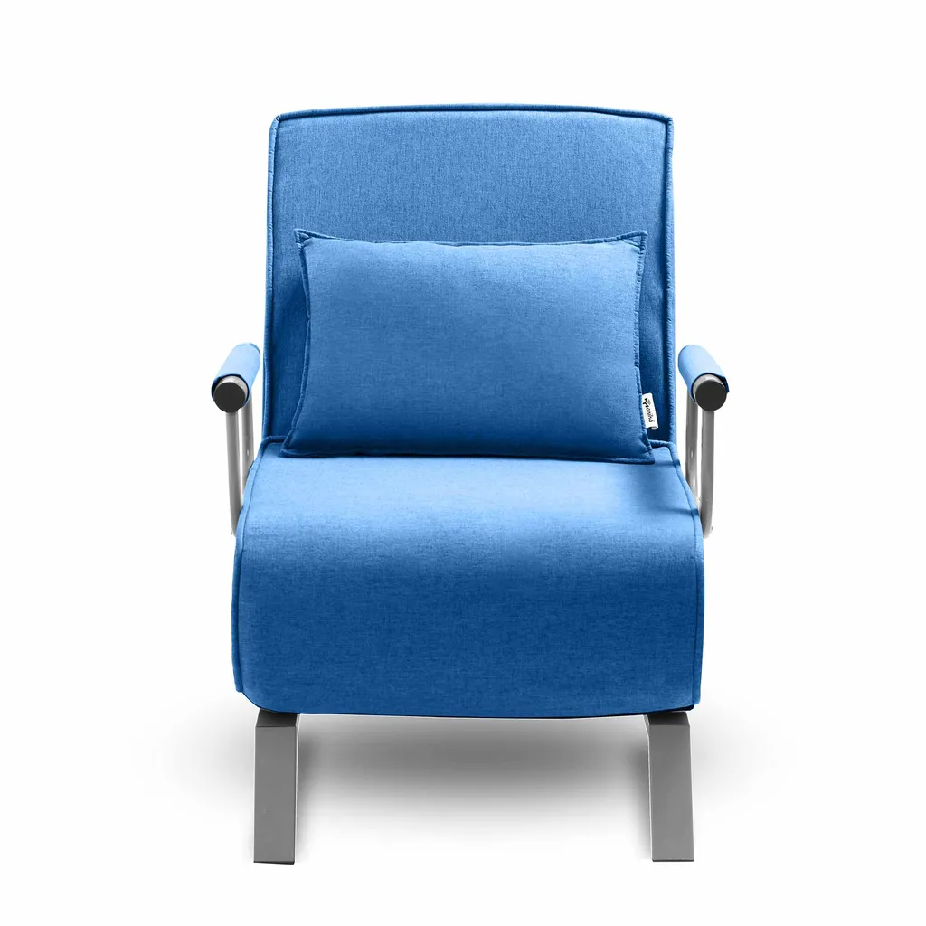 Makika Schlafsessel Schlafsofa Ted Klappbar In Blau 7 Makika Schlafsessel Schlafsofa Ted Klappbar In Blau – Bild 7