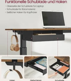 VASAGLE Höhenverstellbarer Schreibtisch Elektrisch, 60 X 120 Cm Tischoberfläche, Elektrischer Schreibtisch,Mit 2 Ladebuchsen Und 2 USB-Anschlüssen,Memory-Funktion Mit 4 Höhen DSL112X01 16 VASAGLE Höhenverstellbarer Schreibtisch Elektrisch, 60 X 120 Cm Tischoberfläche, Elektrischer Schreibtisch,Mit 2 Ladebuchsen Und 2 USB-Anschlüssen,Memory-Funktion Mit 4 Höhen DSL112X01 -VIDAXL || HOMCOM Verkäufe b9b0b068f5627a7fc4a72914b5e30e58