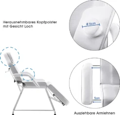 Barberpub Kosmetikliege Therapieliege Massageliege Tattooliege Kosmetikstuhl 0015 -VIDAXL || HOMCOM Verkäufe baec1f590f561e3a0c0061773a5e8c2b