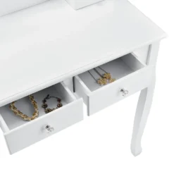 Juskys Schminktisch Julia Mit Spiegel, Hocker & 4 Schubladen, 74 X 40 X 138 Cm, Weiß, Landhausstil, MDF Holz, Kosmetiktisch Frisiertisch Kommode -VIDAXL || HOMCOM Verkäufe bb2fa3124399d6fa33213df9bd8e737f