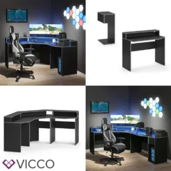 Vicco Computertisch Set 1 Kron Schwarz Grau Holzwerkstoff -VIDAXL || HOMCOM Verkäufe bb87cf77ce6ced7afb73541a0536d9a6