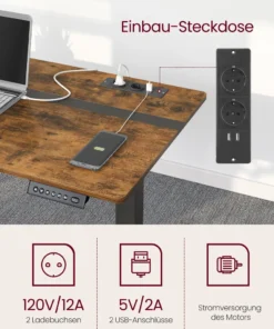 VASAGLE Höhenverstellbarer Schreibtisch Elektrisch, 60 X 120 Cm Tischoberfläche, Elektrischer Schreibtisch,Mit 2 Ladebuchsen Und 2 USB-Anschlüssen,Memory-Funktion Mit 4 Höhen DSL112X01 17 VASAGLE Höhenverstellbarer Schreibtisch Elektrisch, 60 X 120 Cm Tischoberfläche, Elektrischer Schreibtisch,Mit 2 Ladebuchsen Und 2 USB-Anschlüssen,Memory-Funktion Mit 4 Höhen DSL112X01 -VIDAXL || HOMCOM Verkäufe bb933fa0e7ebd28378108e362e921185
