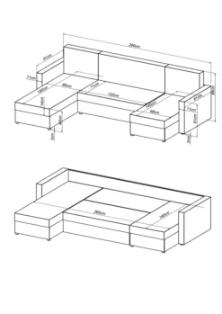 XXL Ecksofa Mit Schlaffunktion 290 X 185 Cm Grau - Wohnlandschaft Schlafsofa Sofa Schlafcouch Taschenfederkern Eckcouch -VIDAXL || HOMCOM Verkäufe bbd7b34ab29618afbbb2f57ab023984e