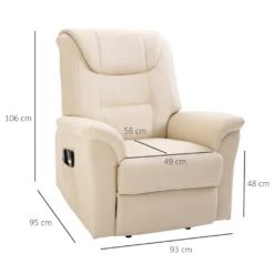 HOMCOM Elektrischer Massage-Liegestuhl Mit Vibrierendemassage Heizfunktion Aufstehhilfe Elektrorollstuhl Fernbedienung Mit Netzkabel Kunstleder Cremeweiß 93 X 95 X 106 Cm -VIDAXL || HOMCOM Verkäufe bc4fb82252757ba98ea2fea9a17b65cf