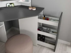 LED Eck-Schminktisch - Weiß & Grau - CHARLENE -VIDAXL || HOMCOM Verkäufe bcb3f88fd942a44ff986aa0c38f74bc2