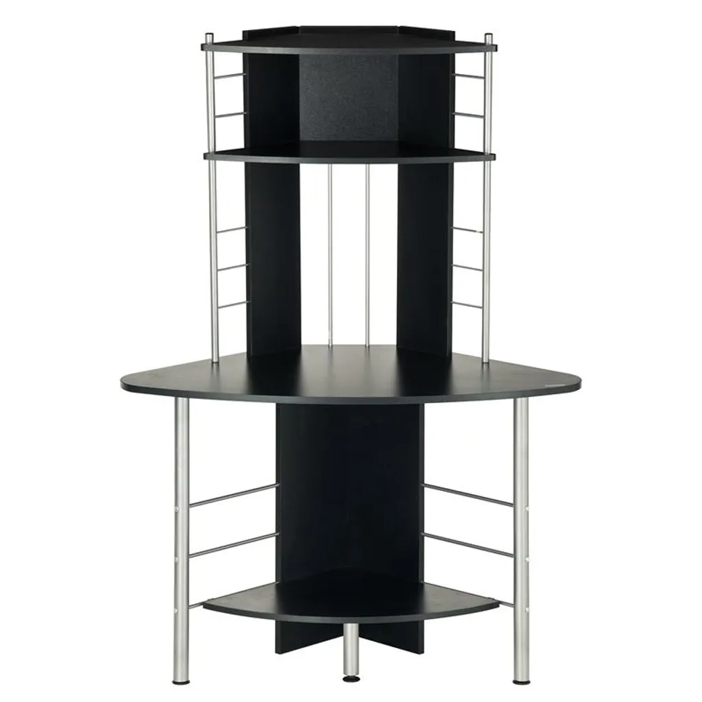 SixBros. Eckschreibtisch In Schwarz, Platzsparender Computerschreibtisch Für Ihr Büro, Winkelschreibtisch, 113 X 65 Cm B-1010/60 2 SixBros. Eckschreibtisch In Schwarz, Platzsparender Computerschreibtisch Für Ihr Büro, Winkelschreibtisch, 113 X 65 Cm B-1010/60 – Bild 2