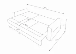 FURNIX Schlafsofa BIRGEN, Polstercouch Mit Bettkasten Und Kissen IT11 -VIDAXL || HOMCOM Verkäufe c07e0fde59e43579f3d624f6c79dd018