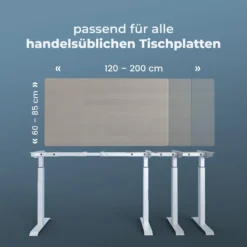 Höhenverstellbarer Schreibtischrahmen - Tischgestell - Bürotisch Rahmen Mit Dual Motor Elektrisch Höhenverstellbar Mit Touchscreen & Memoryfunktion Gestell - Anthrazit -VIDAXL || HOMCOM Verkäufe c198b4c8e2122d4784865eac146584c4