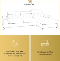 GRAINGOLD Ecksofa Dubai - Eckcouch In L-form Mit Schlaffunktion Und Bettkasten - Ottomane Rechts Freistehend - Beige 15 GRAINGOLD Ecksofa Dubai - Eckcouch In L-form Mit Schlaffunktion Und Bettkasten - Ottomane Rechts Freistehend - Beige -VIDAXL || HOMCOM Verkäufe c202767155695920e4ae5efe0669cf05