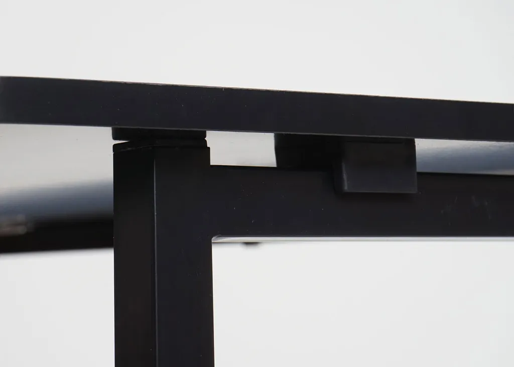 Schreibtisch MCW-K67 Faltbar, Konsolentisch Klapptisch Laptoptisch Ablagetisch, 80x45cm, Metall MDF Schwarz 5 Schreibtisch MCW-K67 Faltbar, Konsolentisch Klapptisch Laptoptisch Ablagetisch, 80x45cm, Metall MDF Schwarz – Bild 5