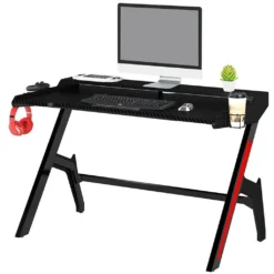 SixBros. Gaming Computertisch Gamer Tisch Racing Carbon Optik Schwarz GT-007/8190 -VIDAXL || HOMCOM Verkäufe c2bc11369c253f47749ab6fab603ed08