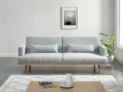 Schlafsofa Klappsofa 3-Sitzer - Stoff - Hellgrau - ESME -VIDAXL || HOMCOM Verkäufe c31a95528f54389e4296c72394c989ac