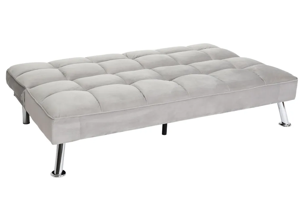Sofa HWC-K21, Klappsofa Couch Schlafsofa, Nosagfederung Schlaffunktion Liegefläche 187x107cm Samt, Grau 11 Sofa HWC-K21, Klappsofa Couch Schlafsofa, Nosagfederung Schlaffunktion Liegefläche 187x107cm Samt, Grau – Bild 11