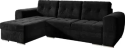 Mirjan24 Ecksofa Bari, Couch Mit Schlaffunktion Und Bettkasten, Stilvoll Wohnzimmer L-Form Sofa (Farbe: Manila 18)