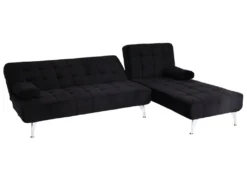 Schlafsofa HWC-K22, Couch Ecksofa Sofa, Liegefläche Links/rechts Schlaffunktion Samt Schwarz -VIDAXL || HOMCOM Verkäufe c548127d0105e67946b6cea818f5f7cb