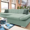 Mirjan24 Ecksofa Malwi Premium, Polsterecke, L-Form Schlafsofa, Eckcouch Mit Bettkasten (Terra 05 + Terra 05 + Terra 02, Seite: Rechts)