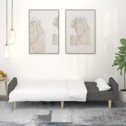 VidaXL Schlafsofa 2-Sitzer Dunkelgrau Stoff -VIDAXL || HOMCOM Verkäufe c63eacdf06fa4b072a4b5a6d75a6b5ce