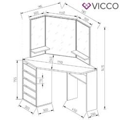 Vicco Eckschminktisch Arielle Schwarz 110 X 141,5 X 54 Cm Holzwerkstoff 9 Vicco Eckschminktisch Arielle Schwarz 110 X 141,5 X 54 Cm Holzwerkstoff -VIDAXL || HOMCOM Verkäufe c7542b00af9cc723c92ac7d6f4b9c9ab