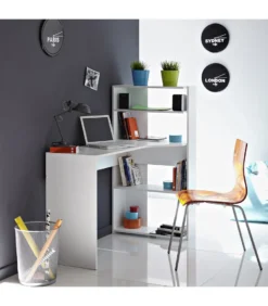 PARISOT Eck-Schreibtisch Mit 4 Ablagen - Weiß - DELFINO 15 PARISOT Eck-Schreibtisch Mit 4 Ablagen - Weiß - DELFINO -VIDAXL || HOMCOM Verkäufe c7f25331bd99220776d46a2cb4c7b309