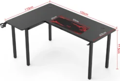 Iropro Gaming Tisch L Form Eckschreibtisch 155CM, Schreibtisch L-förmiger Ergonomic Gaming Computertisch Kohlefaseroberfläche Für E-Sport 155x110x77.5CM 13 Iropro Gaming Tisch L Form Eckschreibtisch 155CM, Schreibtisch L-förmiger Ergonomic Gaming Computertisch Kohlefaseroberfläche Für E-Sport 155x110x77.5CM -VIDAXL || HOMCOM Verkäufe c8eccb323a1f4599981c3022cd72fb0b