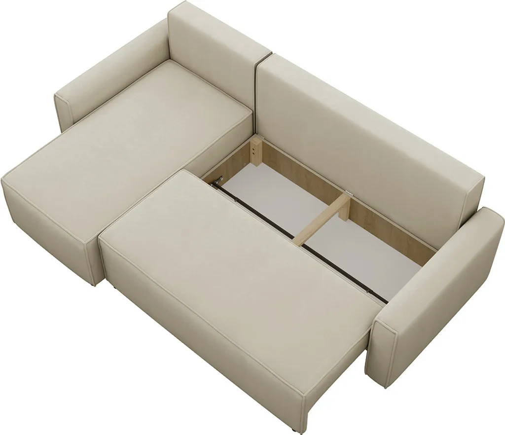 Mirjan24 Ecksofa Madryt, L-Form Couch Mit Bettkasten Und Schlaffunktion, Eckcouch Mit Bettfunktion (Farbe: Manila 02, Seite: Links) 6 Mirjan24 Ecksofa Madryt, L-Form Couch Mit Bettkasten Und Schlaffunktion, Eckcouch Mit Bettfunktion (Farbe: Manila 02, Seite: Links) – Bild 6