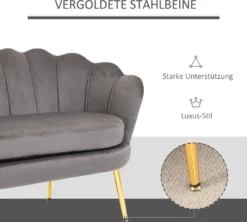 HOMCOM 2-Sitzer Stoffsofa Zweisitzer Loungesofa Mit Weichen Und Großzügigen Kissen Polstersofa Sitzmöbel Polstermöbel Designsofa Elegant Samt Polyester Grau 130 X 63 X 73 Cm 11 HOMCOM 2-Sitzer Stoffsofa Zweisitzer Loungesofa Mit Weichen Und Großzügigen Kissen Polstersofa Sitzmöbel Polstermöbel Designsofa Elegant Samt Polyester Grau 130 X 63 X 73 Cm -VIDAXL || HOMCOM Verkäufe cc18b1009fb0b9a16c304140cf369cd3