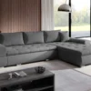 FURNIX Arzo Sofa L-Form Eckcouch Schlafsofa Couch Mit Schlaffunktion Modern PS06