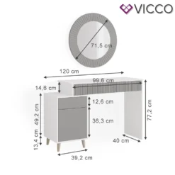 Vicco Schminktisch Arles Weiß Hellgrau Schminkspiegel 120x77 Cm Holzwerkstoff -VIDAXL || HOMCOM Verkäufe cdb6bffa4d6b1d125a8150d9f54faaf9