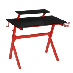 GEEMAX 2021Neu E-Sport Gaming Computertisch Tisch Schreibtisch Monitorständer Getränkehalter Höhenverstellbar