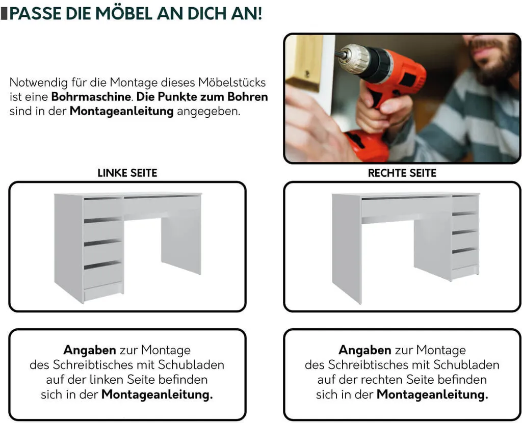 Mirjan24 Schreibtisch / Schminktisch Ada, Elegante Kosmetiktisch, Frisiertisch, Modern Schlafzimmer (Korpus: Weiß, Fronten: Weiß Hochglanz) 8 Mirjan24 Schreibtisch / Schminktisch Ada, Elegante Kosmetiktisch, Frisiertisch, Modern Schlafzimmer (Korpus: Weiß, Fronten: Weiß Hochglanz) – Bild 8