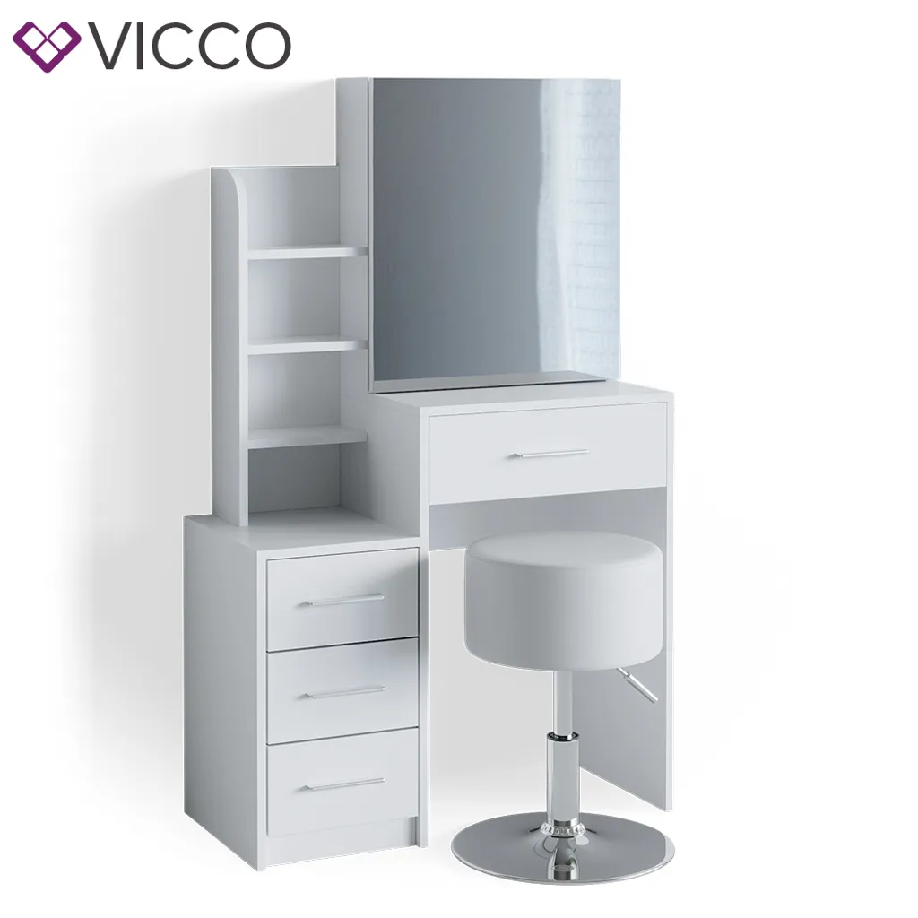 Vicco Schminktisch Frisiertisch Schminkkommode Conrada + Hocker Frisierkommode 2 Vicco Schminktisch Frisiertisch Schminkkommode Conrada + Hocker Frisierkommode – Bild 2
