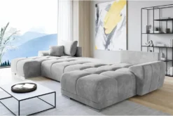 Easy Furniture Velvet Ecksofa In U-Form – Couch Mit Stauraum Und Kissen - Ausziehbares Schlafsofa – Sofa Mit Schlaffunktion - Schlafsofa Mit Bettkasten – Gästebett – 365 X 189 Cm Farbe: Hellgrau -VIDAXL || HOMCOM Verkäufe cf07ca7e93129f30dd098b5dafd166aa