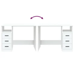 VIDAXL Schreibtisch Mit Schubladen Weiß 102x50x76 Cm Holzwerkstoff -VIDAXL || HOMCOM Verkäufe cf0e49a10f18ca4239891c7424dd94e1