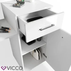 Vicco Schminktisch Zoe Frisiertisch Frisierkommode Spiegel Weiß Hochglanz -VIDAXL || HOMCOM Verkäufe cf4133e576b331056171e7bc54a27722